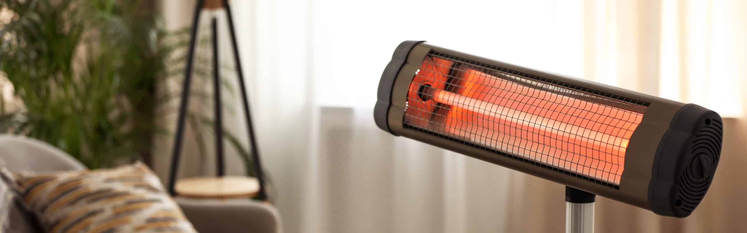 A photo of a portable heating in the living room