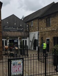 Festoon lighting installed at The Stamford Post pub