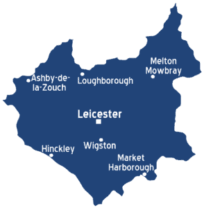 Leicestershire map 