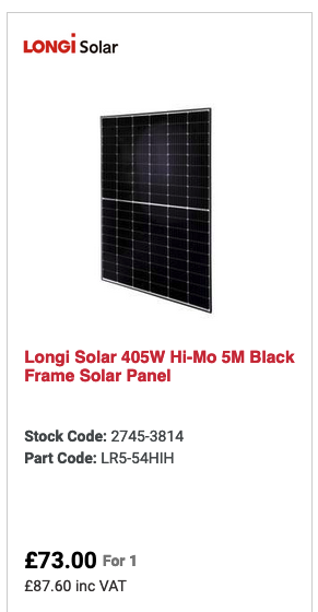 Longi solar panel from CEF