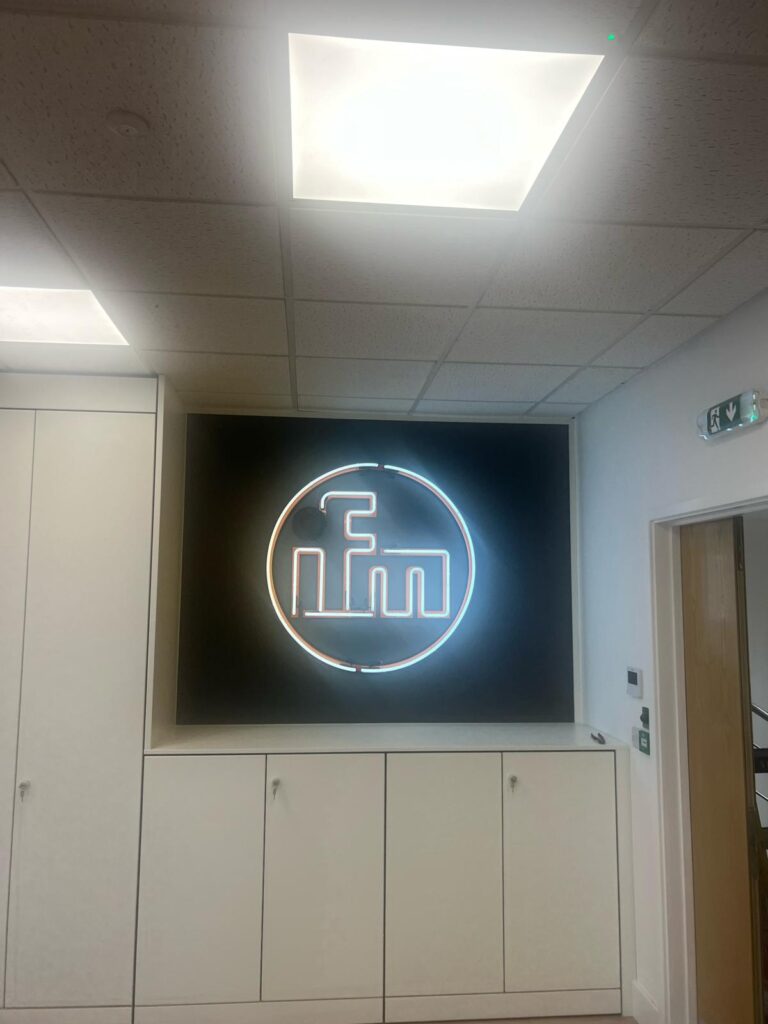 IFM logo after electrical fit out