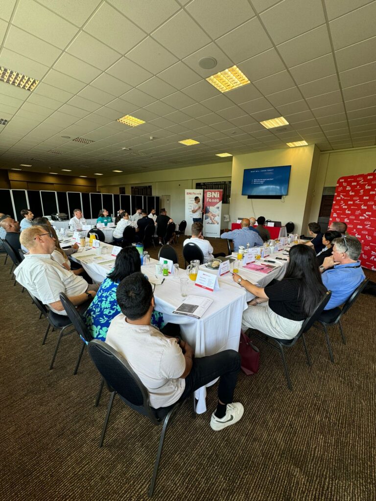 BNI Foxes networking meeting in a room at Leicesterhsire County Cricket club.